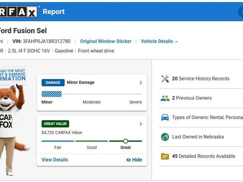 Used 2011 Ford Fusion SEL FWD image 2