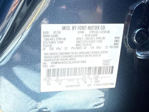 Certified 2020 Ford Explorer ST w/ ST Street Pack AWD/4WD image 31