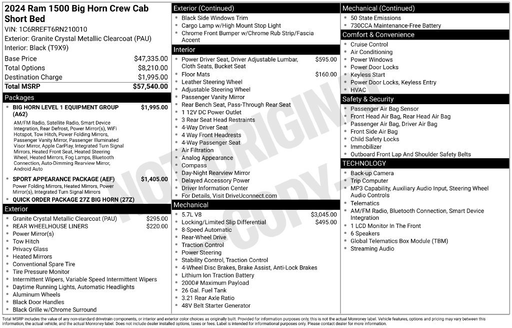 Used 2024 RAM 1500 Big Horn RWD image 25