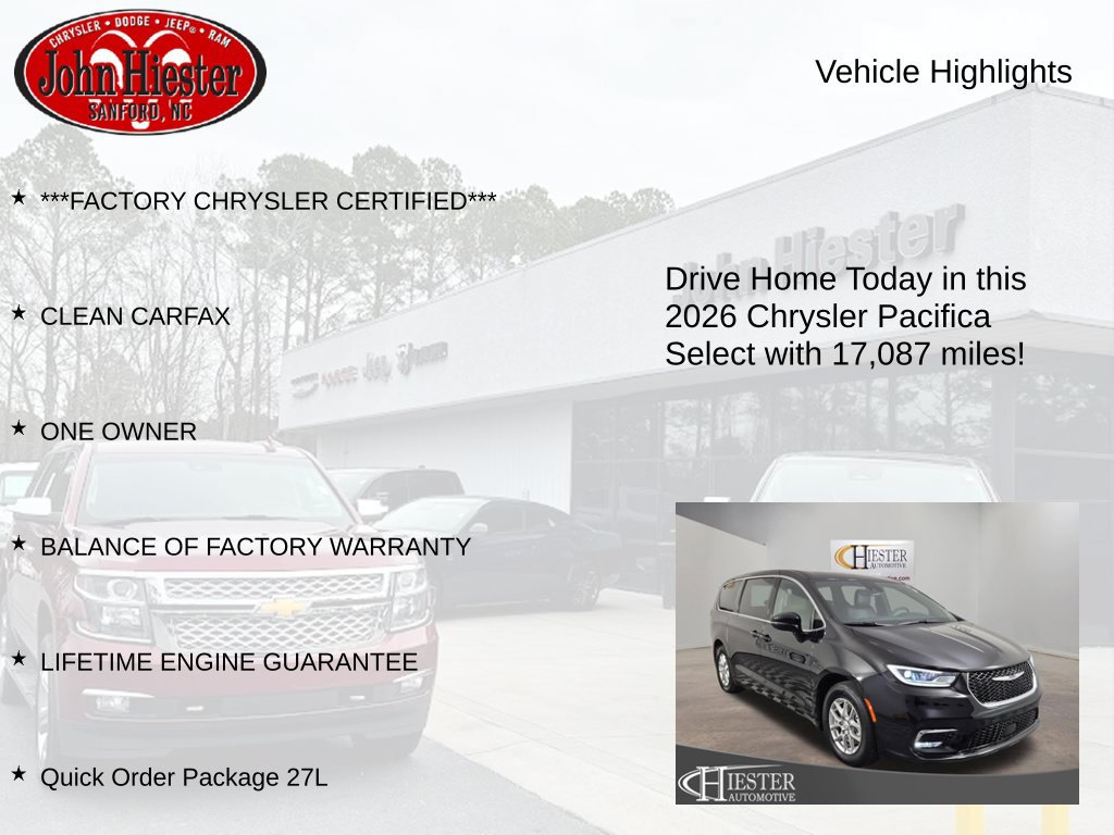 Used 2026 Chrysler Pacifica Select FWD image 5