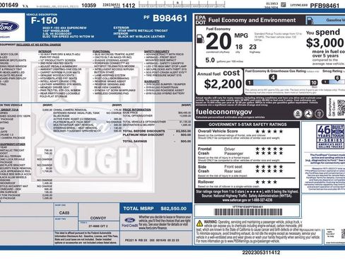 Certified 2023 Ford F150 Platinum w/ Equipment Group 701A High AWD/4WD image 39
