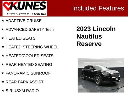 Used 2023 Lincoln Nautilus Reserve w/ Equipment Group 201A AWD/4WD image 2