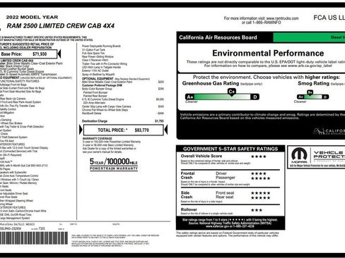 Used 2022 RAM 2500 Limited w/ Body Color Bumper Group AWD/4WD image 3