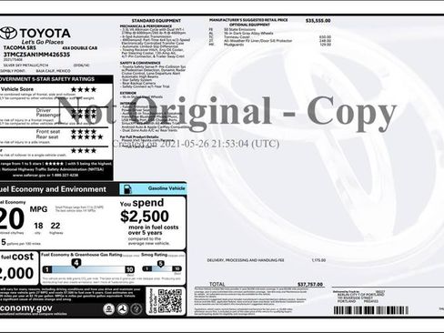 Used 2021 Toyota Tacoma SR5 AWD/4WD image 3