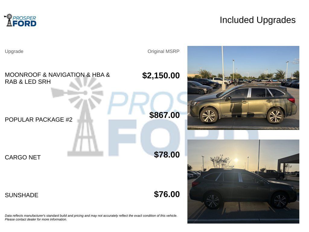 Used 2019 Subaru Outback 3.6R Limited w/ Popular Package #2 AWD/4WD image 3