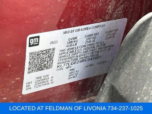Certified 2024 Chevrolet Trax RS w/ Sunroof Package FWD image 10