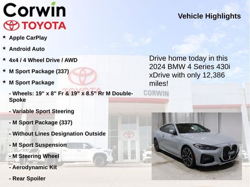 Used 2024 BMW 430i xDrive Coupe w/ M Sport Package image 7