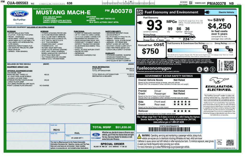 Certified 2023 Ford Mustang Mach-E Select AWD/4WD image 3