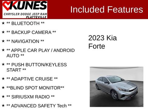Used 2023 Kia Forte GT-Line w/ GT-Line Premium Package FWD image 2