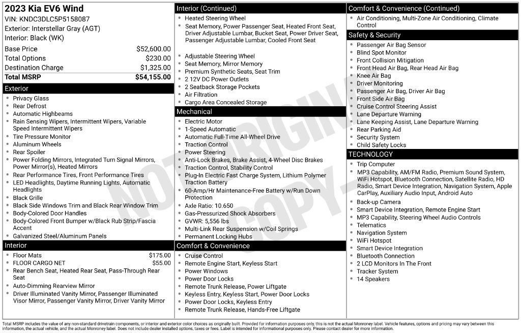 Certified 2023 Kia EV6 Wind AWD/4WD image 35