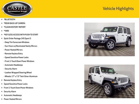 Used 2020 Jeep Wrangler Unlimited Sport S AWD/4WD image 3