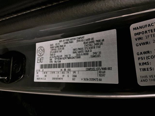 Certified 2021 Ford F150 Lariat w/ Equipment Group 502A High AWD/4WD image 34