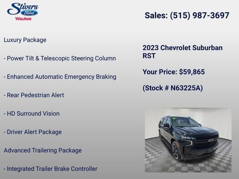Used 2023 Chevrolet Suburban RST w/ Sport Performance Package image 39
