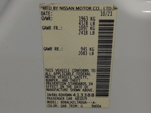 Used 2021 Nissan Altima 2.5 SV FWD image 33