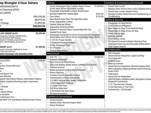 Used 2024 Jeep Wrangler Unlimited Sahara w/ Technology Group AWD/4WD image 37