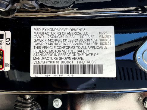 New 2026 Honda Ridgeline Sport image 17