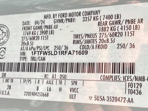 Used 2024 Ford F150 Lariat w/ Equipment Group 502A High AWD/4WD image 18