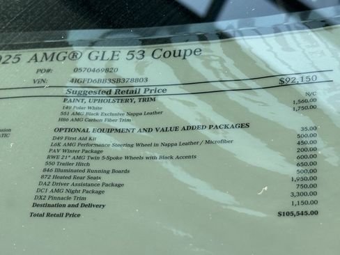 New 2025 Mercedes-Benz GLE 53 AMG 4MATIC Coupe image 18