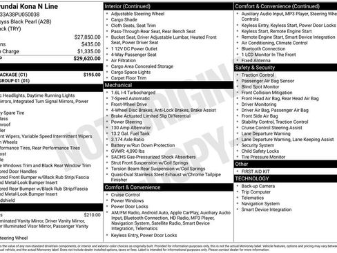 Used 2023 Hyundai Kona N Line w/ Cargo Package image 6