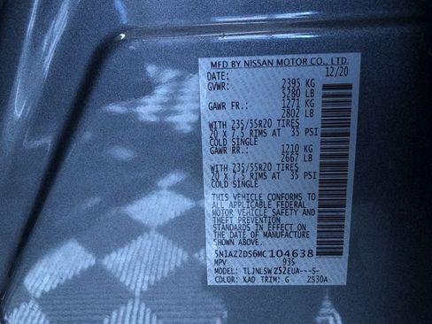 Used 2021 Nissan Murano Platinum w/ Cargo Package image 34