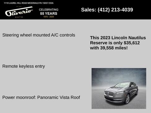 Used 2023 Lincoln Nautilus Reserve image 10