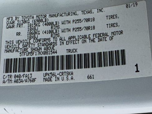 Used 2019 Toyota Tundra SR AWD/4WD image 32