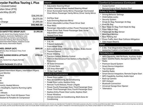 Used 2017 Chrysler Pacifica Touring-L Plus w/ Advanced Safetytec Group FWD image 3