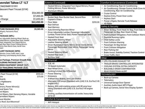 Used 2021 Chevrolet Tahoe LT w/ LT Signature Package image 31