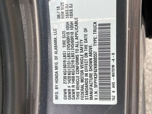 Used 2019 Honda Ridgeline RTL-T image 31