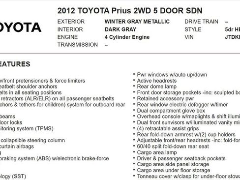 Used 2012 Toyota Prius Prime Base image 17