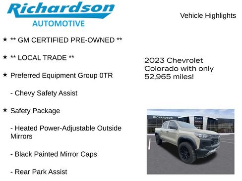 Used 2023 Chevrolet Colorado Trail Boss w/ Technology Package AWD/4WD image 11
