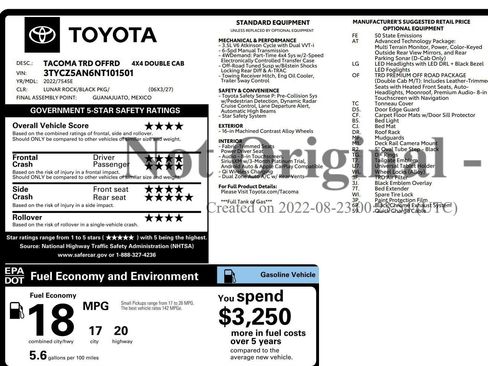 Used 2022 Toyota Tacoma TRD Off-Road image 2