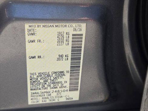 Used 2016 Nissan Altima 2.5 SL w/ 2.5 Technology w/LED Package FWD image 14