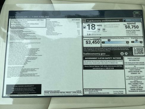New 2026 Land Rover Range Rover Long Wheelbase Autobiography AWD/4WD image 32