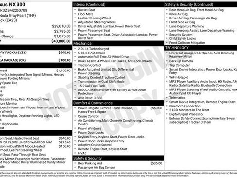 Used 2021 Lexus NX 300 AWD w/ Accessory Package image 14