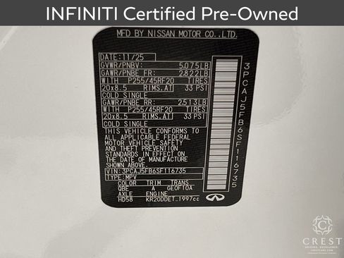 Certified 2025 INFINITI QX50 Sport AWD/4WD image 31
