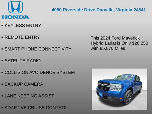 Used 2024 Ford Maverick Lariat FWD image 7