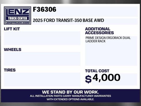 Used 2025 Ford Transit 350 148 Medium Roof AWD image 2