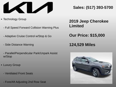 Used 2019 Jeep Cherokee Limited w/ Luxury Group AWD/4WD image 10