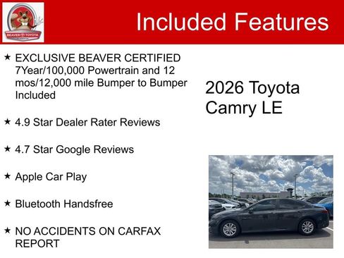 Used 2026 Toyota Camry LE FWD image 5