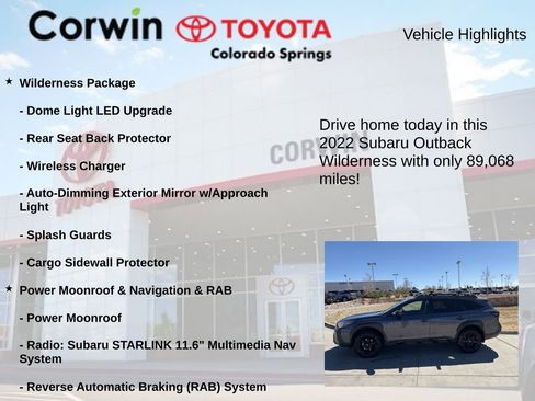 Used 2022 Subaru Outback Wilderness w/ Wilderness Package image 6