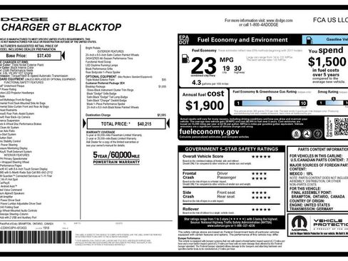 Used 2023 Dodge Charger GT w/ Blacktop Package RWD image 4