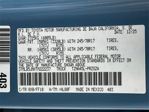 New 2026 Toyota Tacoma SR5 image 25