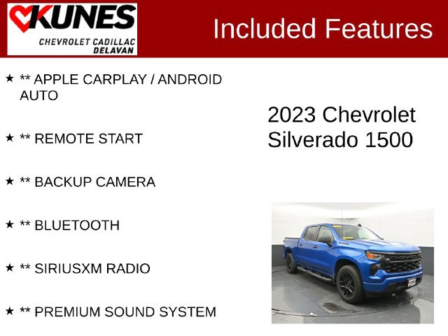Used 2023 Chevrolet Silverado 1500 Custom w/ LPO, Dark Essentials Package AWD/4WD image 3