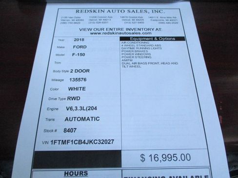 Used 2018 Ford F150 XL w/ Equipment Group 101A Mid RWD image 12