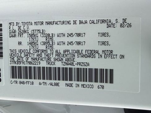 New 2026 Toyota Tacoma SR5 image 26