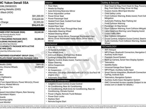Used 2025 GMC Yukon Denali w/ Sun & Power Step Package AWD/4WD image 5