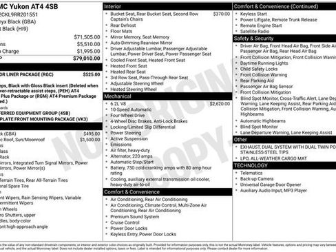 Used 2024 GMC Yukon AT4 w/ LPO, Floor Liner Package image 29