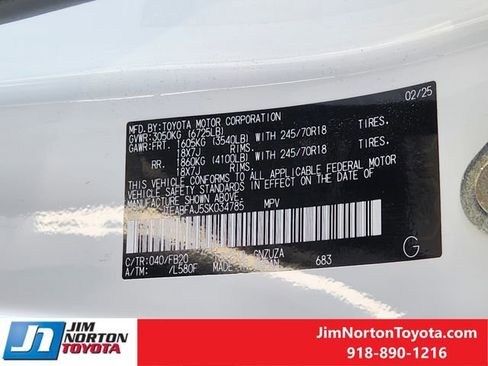 Used 2025 Toyota Land Cruiser 1958 image 33