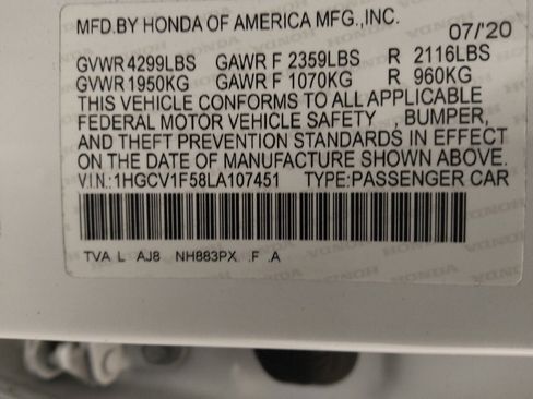 Used 2020 Honda Accord EX-L image 33